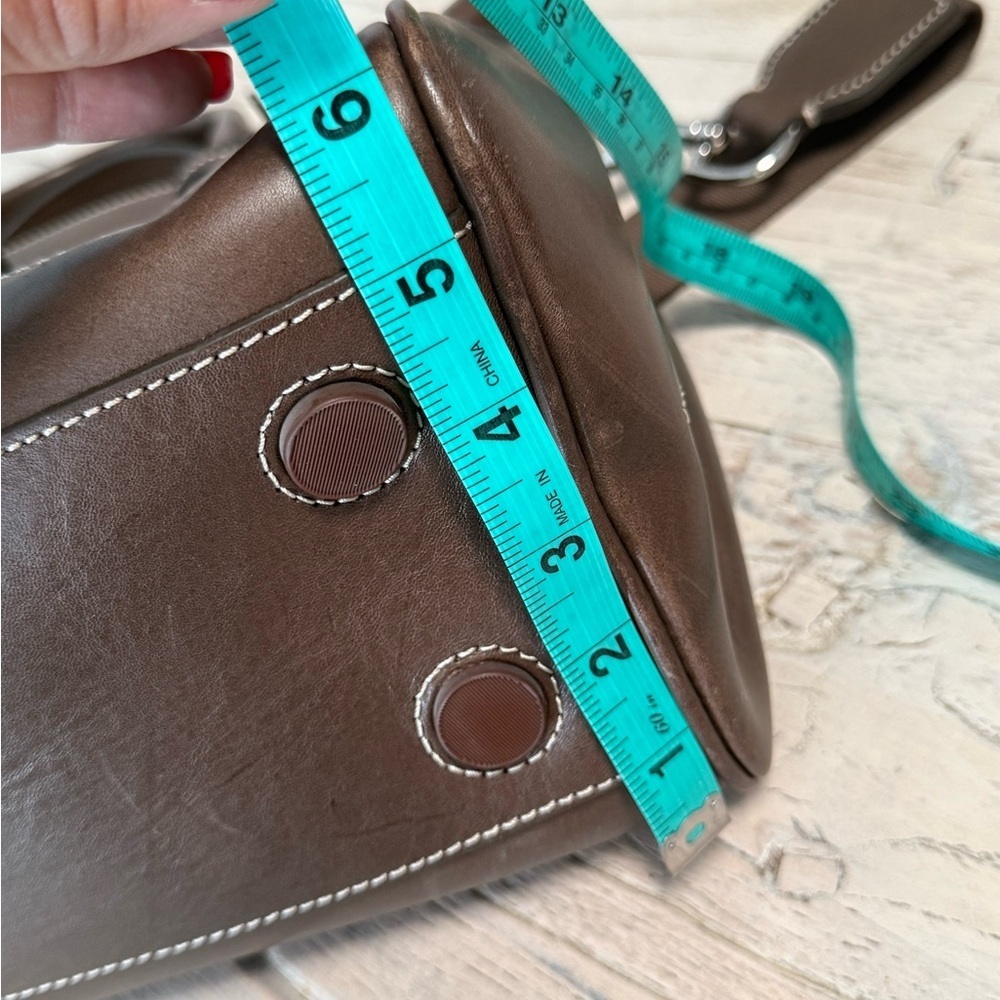 Dooney & Bourke Toscana Brown Leather Satchel Bag - Picture 15 of 16